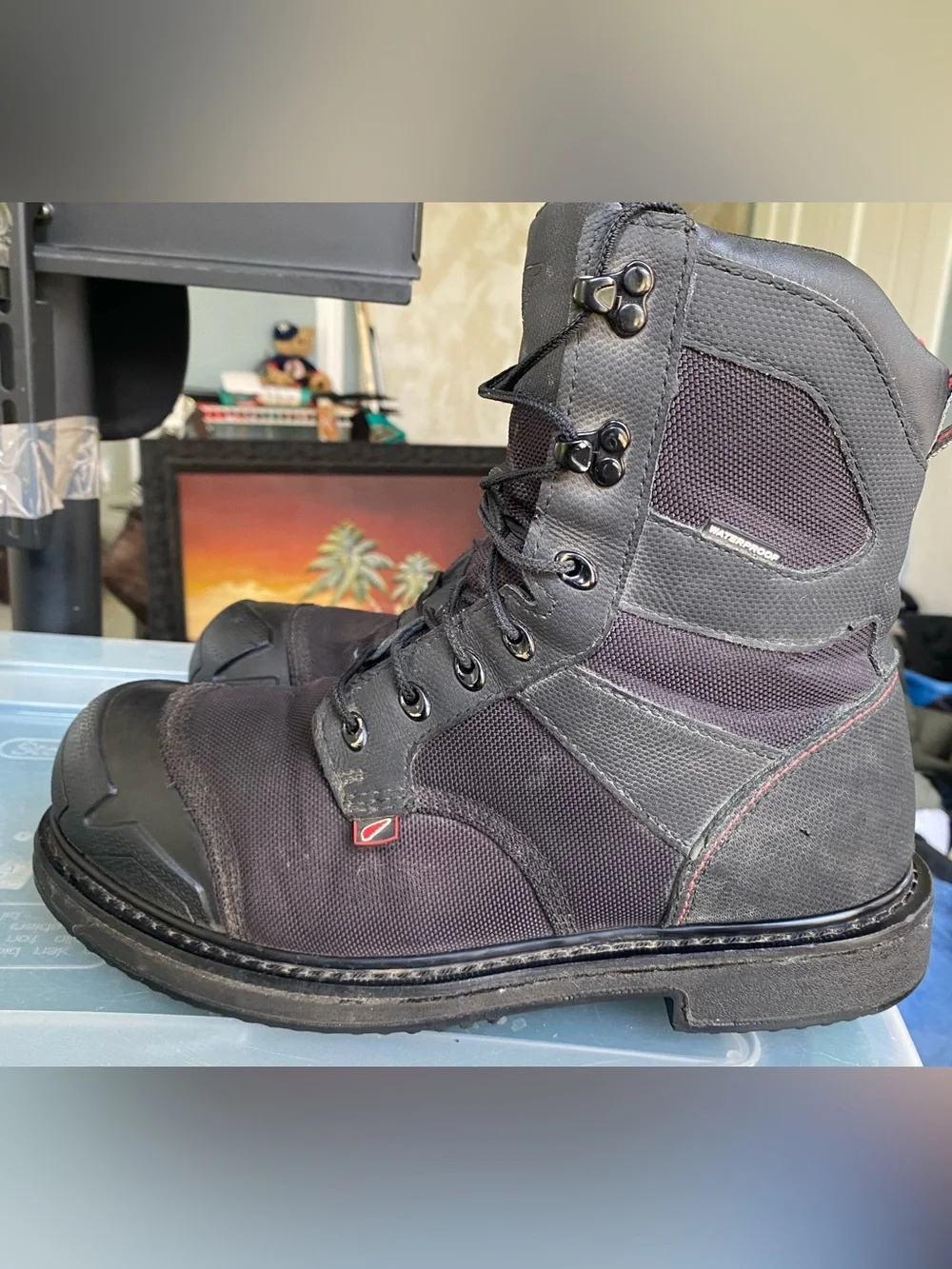 Red Wing King Toe 8-inch waterproof safety toe boots men's size 10 D
